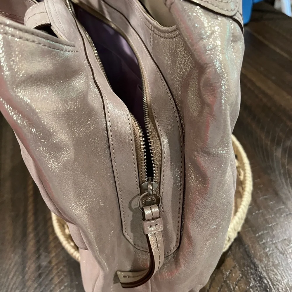 Coach Metallic Pink Shoulder Bag - Picture 5 of 12